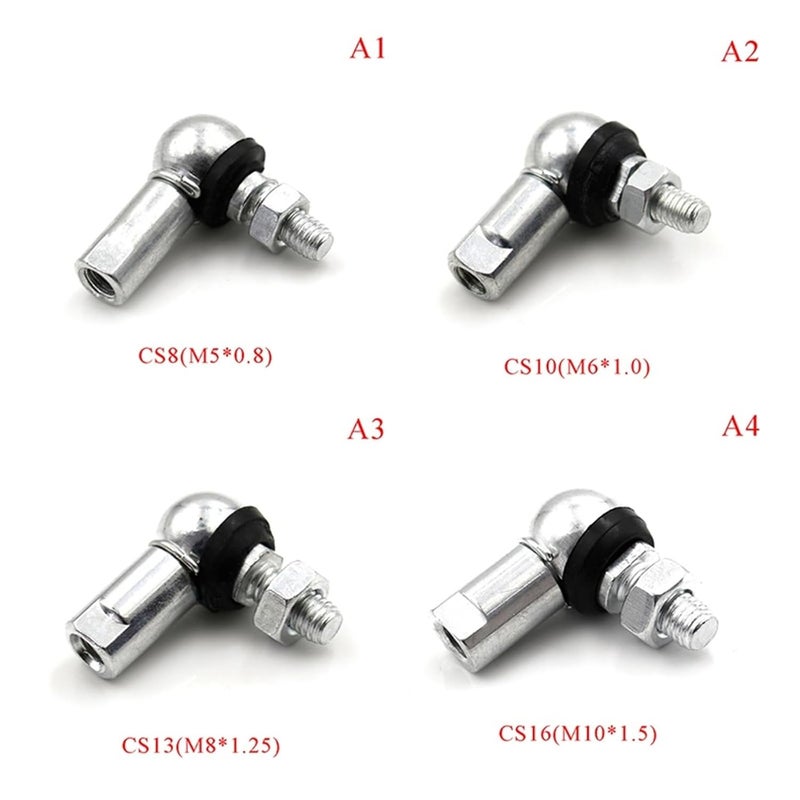 M6x1 0 رأس كروي مشترك قضيب نهاية زاوية قائمة محمل M5 M8 M10 CS8 CS10 CS13 CS16 - Image 2